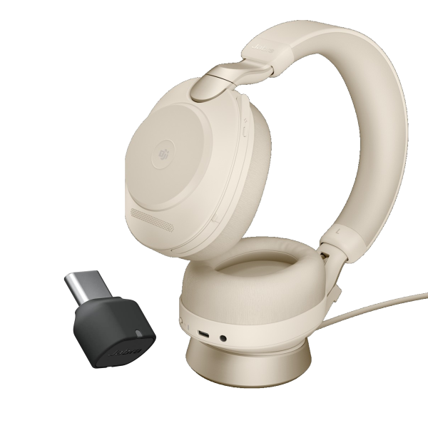 Jabra Evolve2 85 Link380c MS Stereo Stand Beige